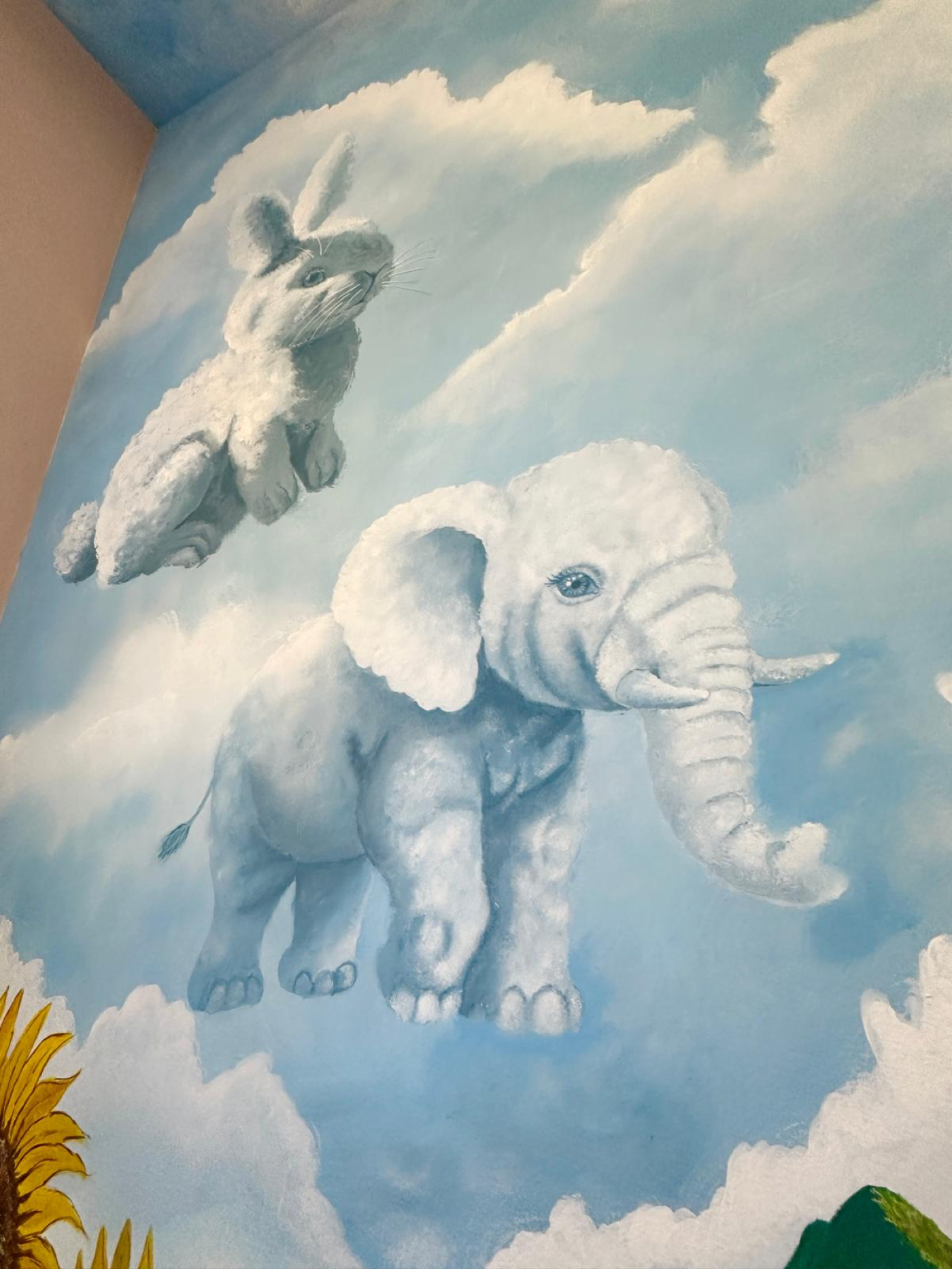Finished elephant cloud detail